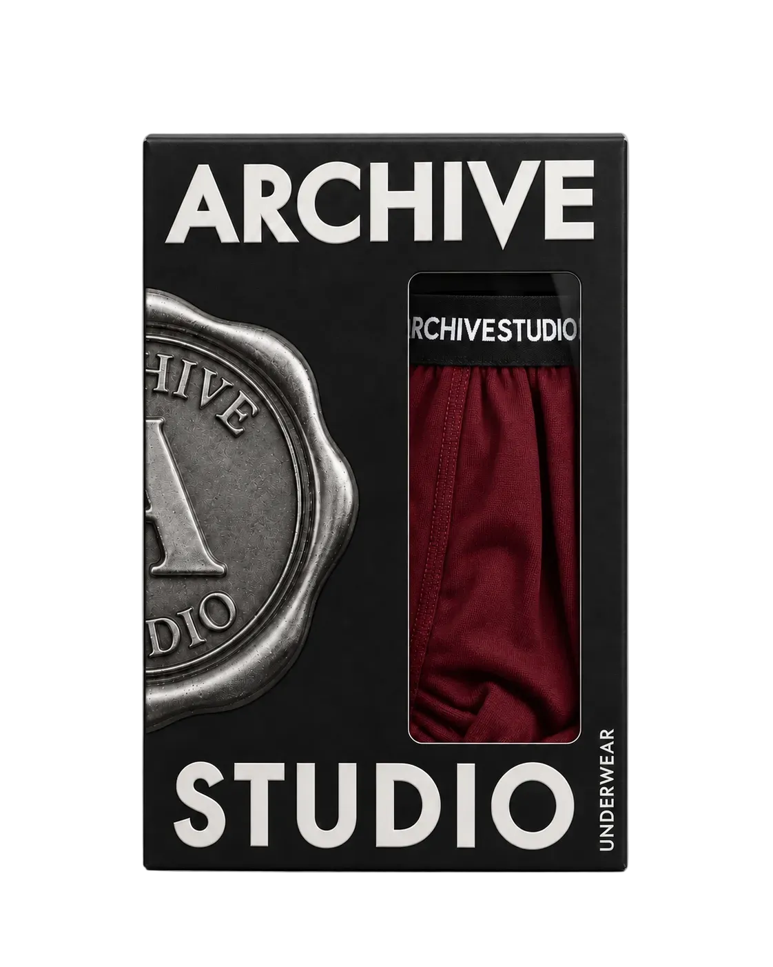 MEN’S BURGUNDY BOXER BRIEFS — 2-PACK