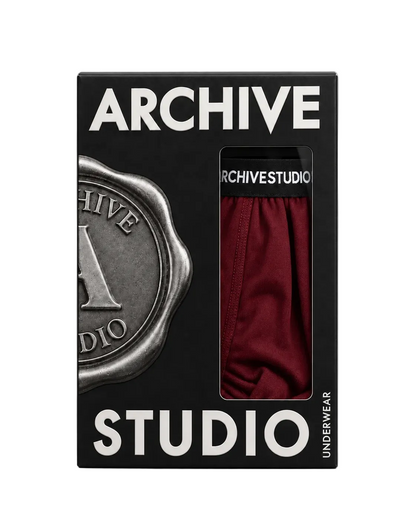 MEN’S BURGUNDY BOXER BRIEFS — 2-PACK