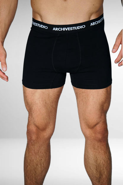 MEN’S BLACK BOXER BRIEFS — 2-PACK